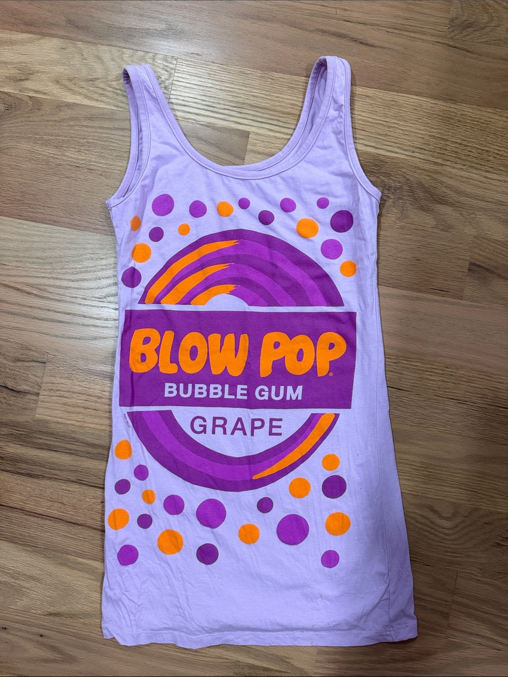 Blow Pop Bubble Gum Grape Tank Top Dress Costume